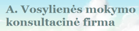 A. Vosylienės mokymo konsultacinė firma, padalinys